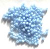 100 4mm Satin Light Sapphire Round Glass Beads